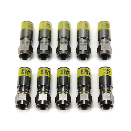 Universal F Compression Connector RG6, R6Q, 10-Pk