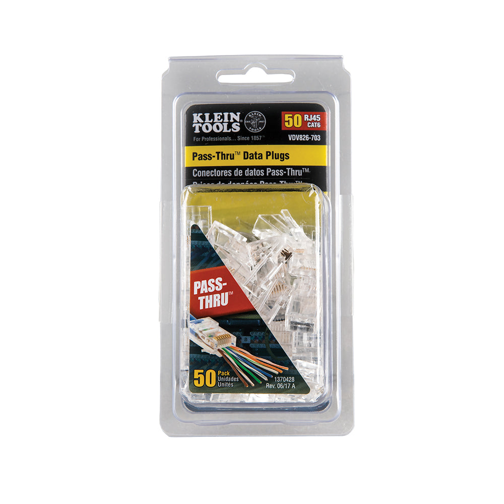 Pass-Thru™ Modular Data Plug, CAT6, 50-Pack