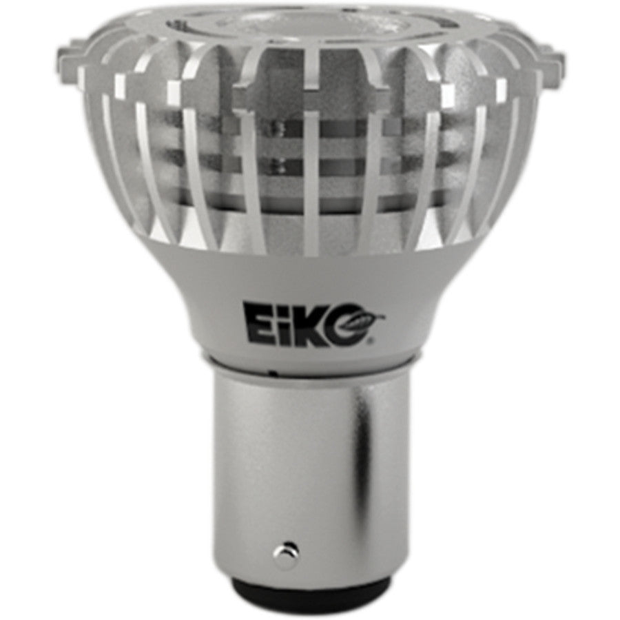 EiKO 3W LED Litespan BA15D Bulb, 30° Beam Angle, 125lm, 3000K, Non-Dimmable, 80+ CRI, 12V DC/AC, Double Contact Base - Maple Electric Supply 