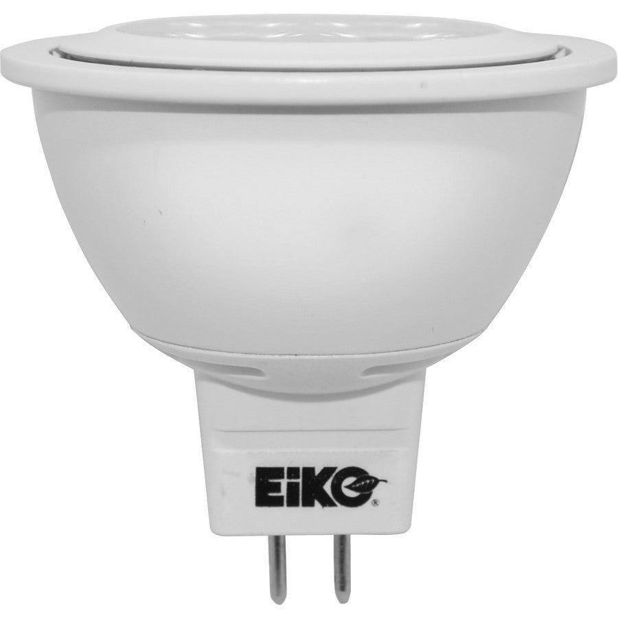 EiKO 7W LED MR16 Narrow Flood Light - 500LM, Dimmable, 25° Beam Angle, 4000K, GU5.3 Base, 80 CRI, 12V Power, LED MR, EiKO - Maple Electric Supply 