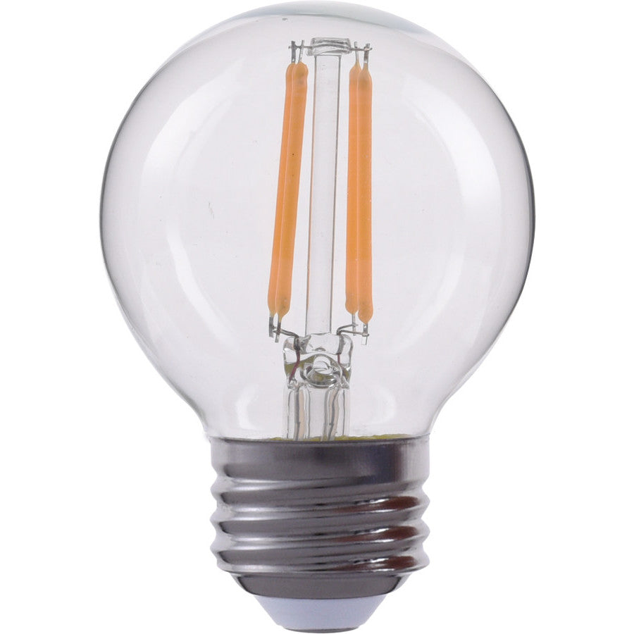 EiKO 09862 LED Advantage G16 Filament Bulb, 4.5W, 500lm, Dimmable, 2700K, E26 Base, 320° Beam Angle, 80 CRI, 120VAC - Maple Electric Supply 