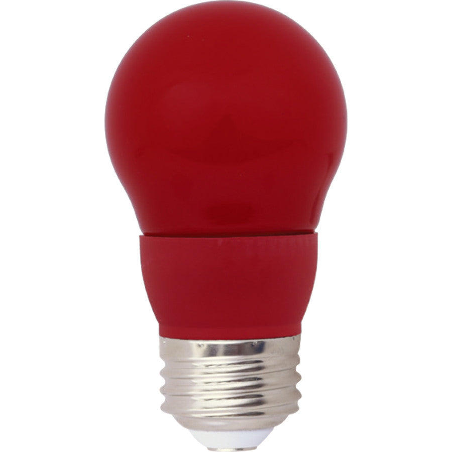 EiKO 5W LED Litespan A15 Red Omni-Directional Bulb, E26 Base, Non-Dimmable, 120VAC, 240° Beam Angle - Energy Efficient Lighting Solution - Maple Electric Supply 