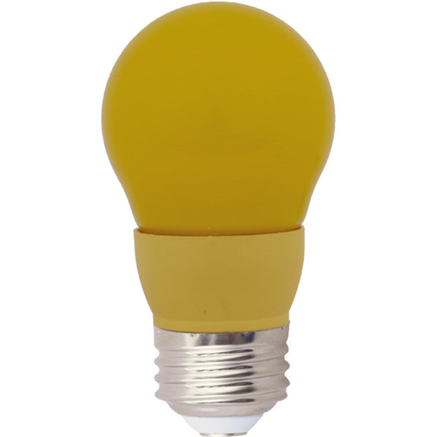 EiKO 09973 LED A15 Omni-Directional 5W Non-Dimmable Light Bulb - Yellow E26 Base, 120VAC, 240° Beam Angle for Versatile Illumination - Maple Electric Supply 