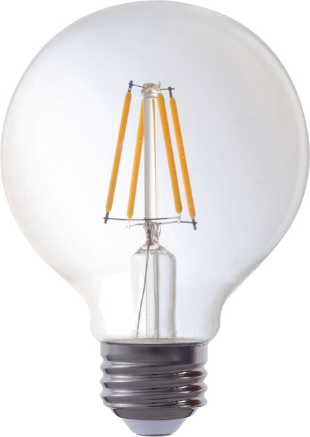 Dimmable LED Advantage Filament G25 Bulb - 4.5W 470lm, 2700K Warm White, E26 Base, 320° Beam Angle, 80CRI - Efficient Lighting Solution, , EiKO - Maple Electric Supply 