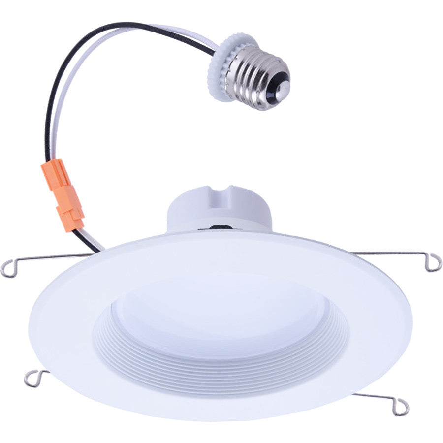 EiKO 10323 LED Downlight Kit - 6" 12W 1000lm 2700K Dim Wet Location Fixture with White Baffle, ES E26 Base, 120V - Ideal for Indoor Lighting Solutions - Maple Electric Supply 