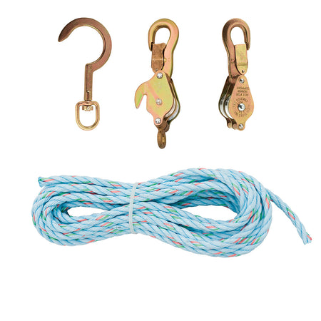 Block and Tackle with Cat. No. 268 Block, Block & Tackle with Standard Hooks, Klein Tools - Maple Electric Supply 