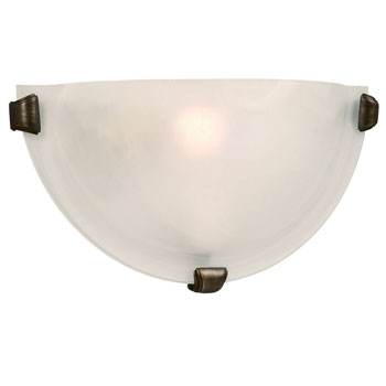 Ofelia 208612ORB Wall Sconce - Oil Rubbed Bronze, Marbled Glass, 100W Medium Base, 12-1/8"W x 6-1/4"H, Elegant Home Lighting Fixture, Wall Lights & Sconces, Galaxy Lighting - Maple Electric Supply 