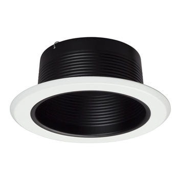 309BLK 5" Matte Black Step Baffle - 75W PAR30, Non-Dimmable, Line Voltage, 6.5" Diameter, Recessed Lighting, Galaxy Lighting - Maple Electric Supply 