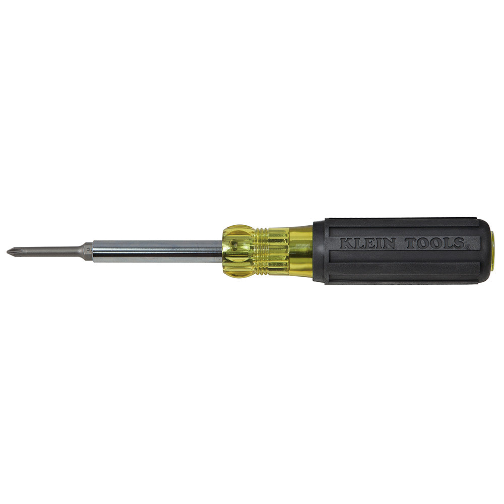 Extended Reach Multi Bit Screwdriver, Interchangeable Drivers, Klein Tools - Maple Electric Supply 