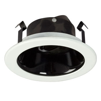 4" Low/Line Voltage Reflector 402BLK - Black Finish, MR16/GU10, 50W, Non-Dimmable, 4-7/8"D x 1-1/8"H, Recessed Lighting, Galaxy Lighting - Maple Electric Supply 