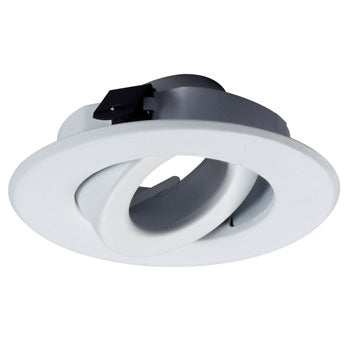 407WH 4" Low/Line Voltage White Gimble Ring - MR16 GU10, 50W, Non-Dimmable, Recessed Lighting, Galaxy Lighting - Maple Electric Supply 