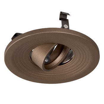 437BZ - 4" Low/Line Voltage Regressed Gimbal Ring, Bronze Finish, Accepts MR16 or GU10 Bulbs, 50W, Non-Dimmable, Recessed Lighting, Galaxy Lighting - Maple Electric Supply 