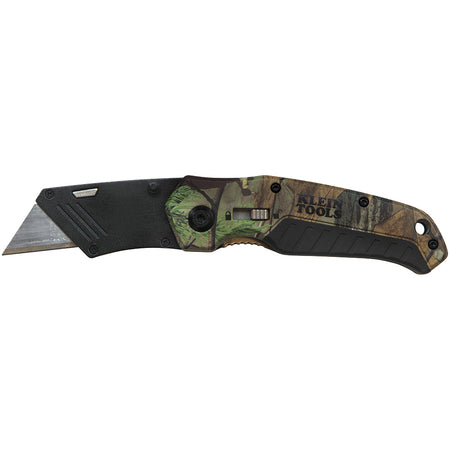 Folding Utility Knife Camo Assisted-Open, Utility Knives, Klein Tools - Maple Electric Supply 