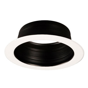 508BLK-1 Black Step Baffle Light, 150W, PAR38/BR40, 7-3/4"x2-5/8", Non-Dimmable, No Bulb Included, Recessed Lighting, Galaxy Lighting - Maple Electric Supply 