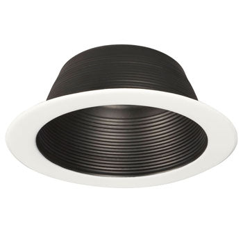 509BLK 6" Line Voltage Step Baffle, Black Finish, PAR30/BR30 Bulb, 75W/65W, Non-Dimmable, Recessed Lighting, Galaxy Lighting - Maple Electric Supply 