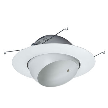 513WH 6" Line Voltage Eye Ball - White, Compatible with PAR30/BR30 Bulbs, 75W/65W, 8"D x 3-7/8"H, Non-Dimmable, Recessed Lighting, Galaxy Lighting - Maple Electric Supply 