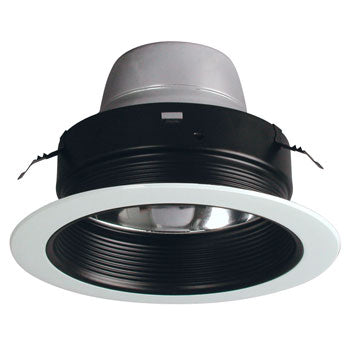 514BLK - 6" Line Voltage Step Baffle, Black Finish, 75W/65W PAR30/BR30 Bulb, Dimmable, Energy Efficient., Recessed Lighting, Galaxy Lighting - Maple Electric Supply 