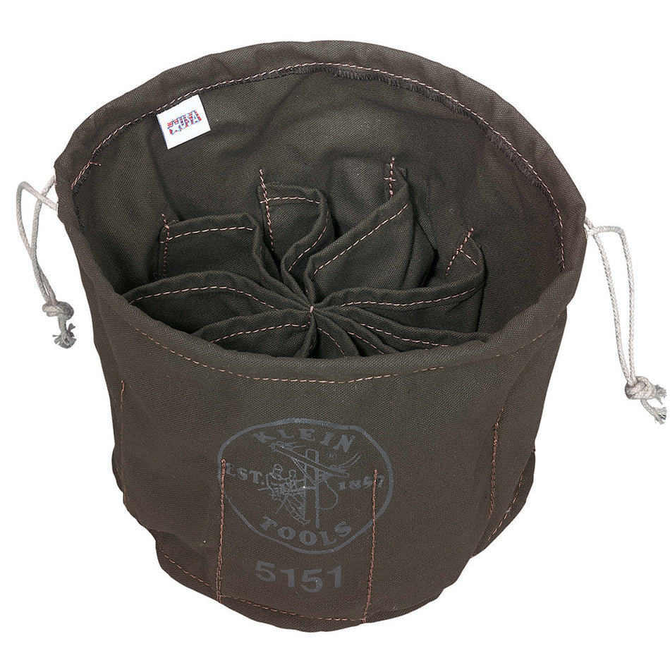 Drawstring Bag, 10-Compartment, Tool Totes, Klein Tools - Maple Electric Supply 