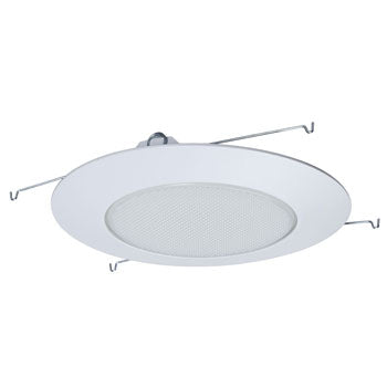 6" Line Voltage Shower Trim 516WH - White Finish, Frosted Lens, 60W Bulb, 1-Bulb Capacity, Non-Dimmable, Recessed Lighting, Galaxy Lighting - Maple Electric Supply 