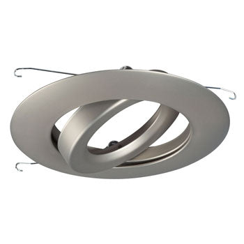 519PT 6" Line Voltage Gimbal Ring - Pewter Finish, 75W PAR30 Bulb, Non-Dimmable, Elegant Pewter Design, Recessed Lighting, Galaxy Lighting - Maple Electric Supply 