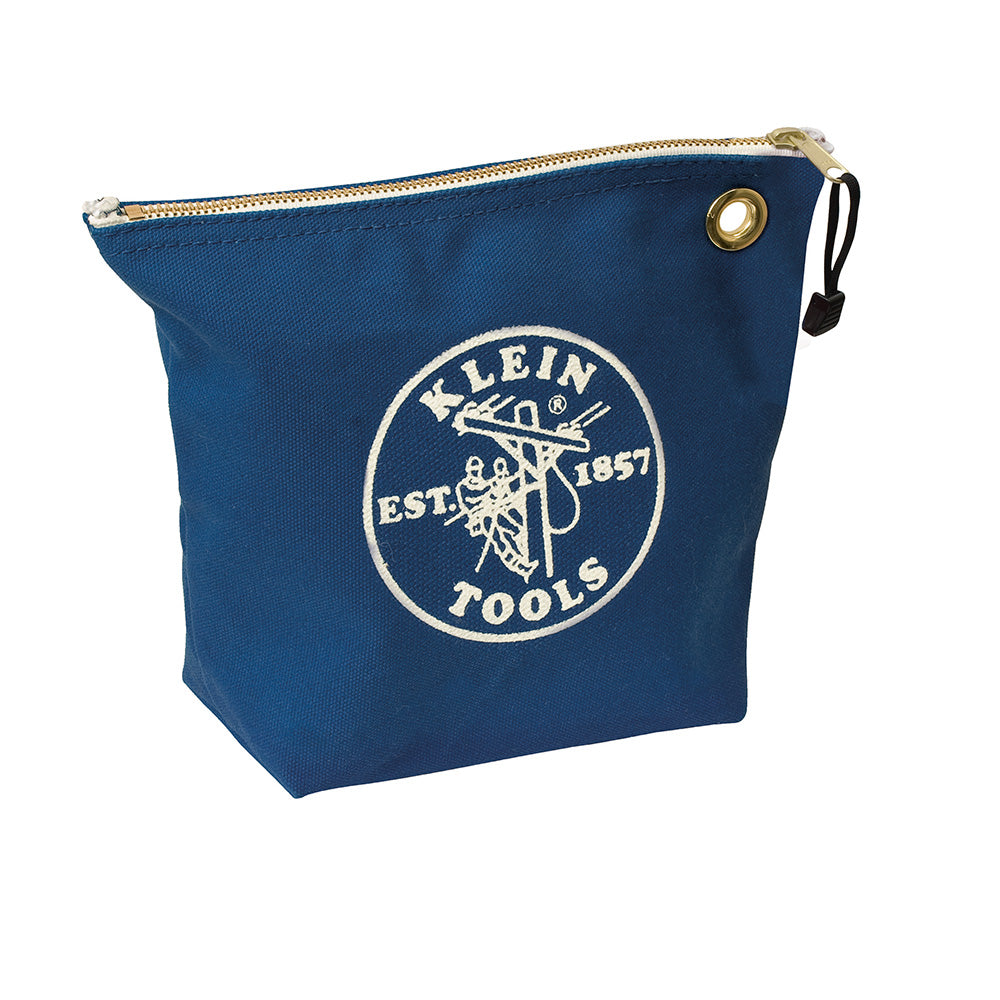 Canvas Zipper Bag- Consumables, Blue, Canvas Zipper Bags - Consumables, Klein Tools - Maple Electric Supply 