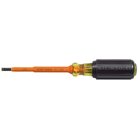 Insulated Screwdriver, 3/16-Inch Cabinet,  4-Inch, Insulated Cabinet; Insulated Screwdrivers and Nut Drivers, Klein Tools - Maple Electric Supply 