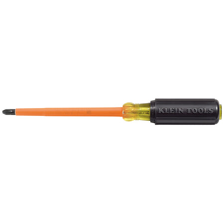 Insulated Screwdriver, #2 Phillips Tip, 4-Inch, Insulated Phillips; Insulated Screwdrivers and Nut Drivers, Klein Tools - Maple Electric Supply 