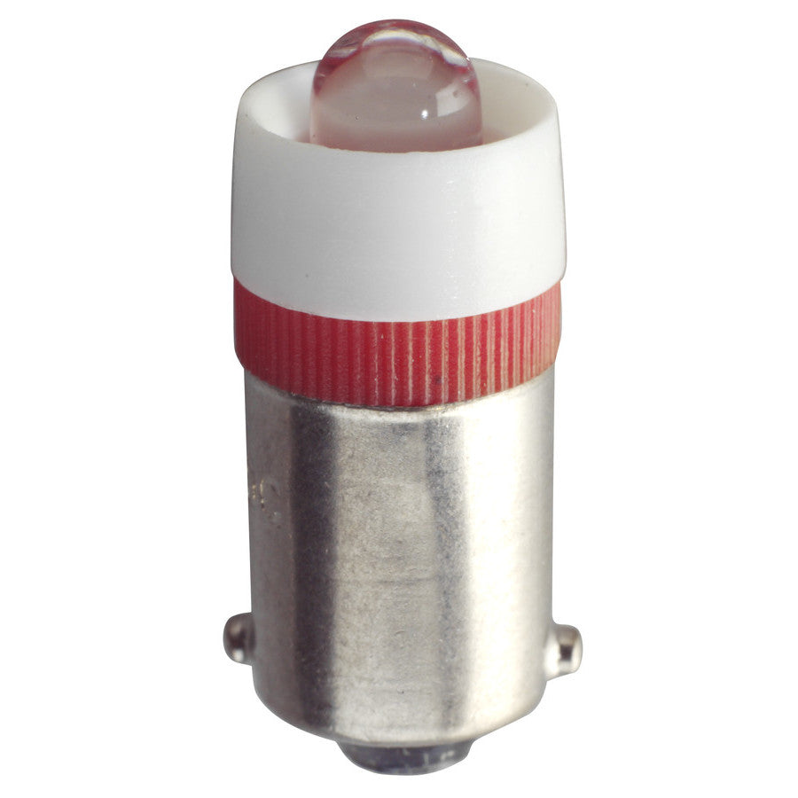 EiKO LED Miniature Bayonet Bulb - T3-1/4, 110-130V, 0.2A, Red Light, 02679110-130VAC - Maple Electric Supply 