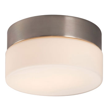 Flushmount 612310BN - Brushed Nickel, Satin White Glass, 50W G9 Bulb, Non-Dimmable, Flush Mount, Galaxy Lighting - Maple Electric Supply 