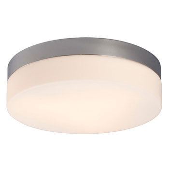 L612314CH016A1 LED Chrome Flush Mount Ceiling Light, Satin White Glass, 16W, Dimmable, ENERGY STAR, Ceiling Fixtures, Galaxy Lighting - Maple Electric Supply 