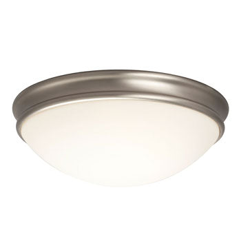 L613335BN010A1 LED Flush Mount Ceiling Light - Brushed Nickel, 12W, 3000K, Opal White Glass, Dimmable Option, ENERGY STAR Certified, Ceiling Fixtures, Galaxy Lighting - Maple Electric Supply 