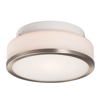 LED Flush Mount Ceiling Light L613531BN010A1 - Brushed Nickel Finish, 3000K, 12W, 8" Diameter, ENERGY STAR Certified, Ceiling Fixtures, Galaxy Lighting - Maple Electric Supply 