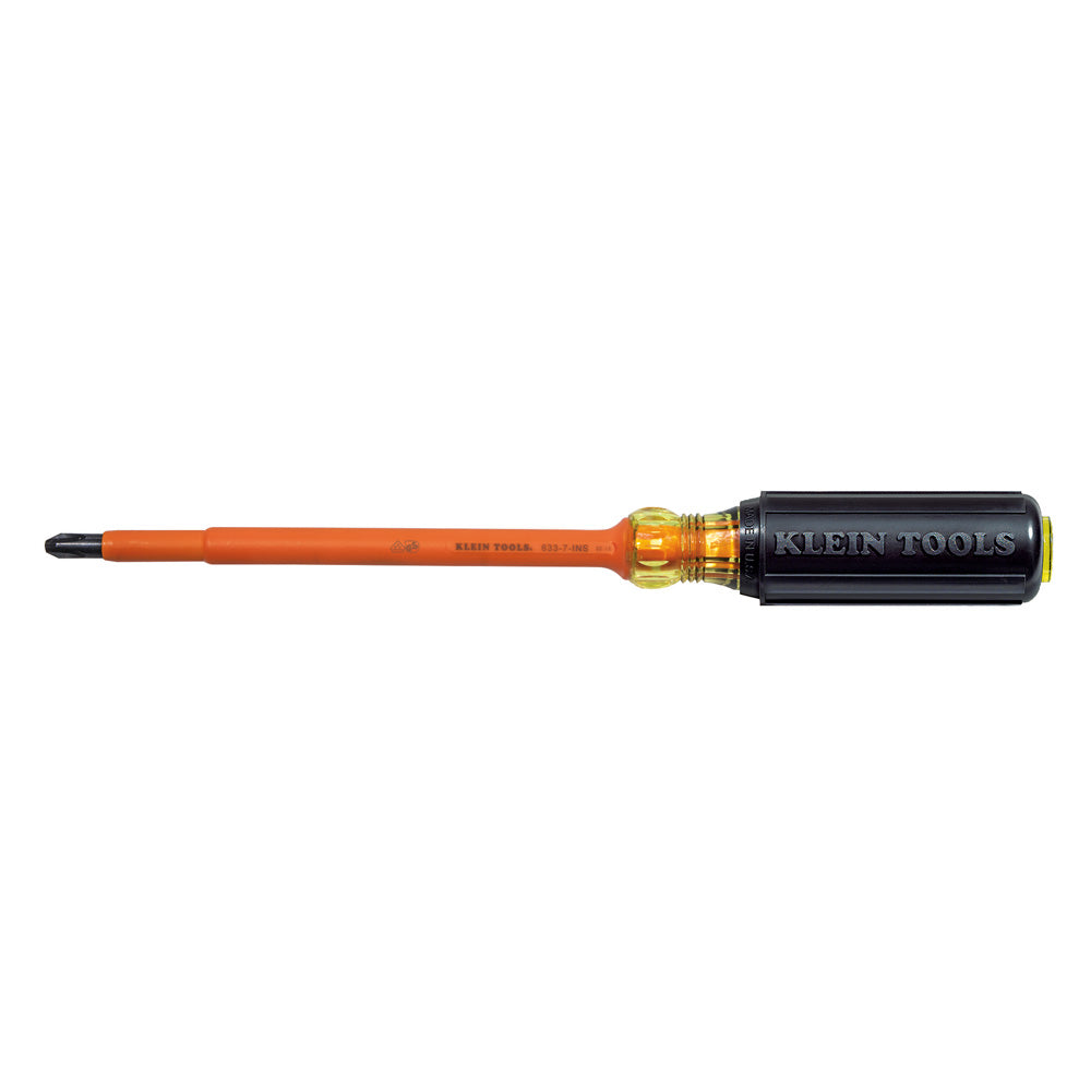 Insulated Screwdriver, #3 Phillips, 7-Inch Shank, Insulated Phillips; Insulated Screwdrivers and Nut Drivers, Klein Tools - Maple Electric Supply 