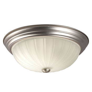 LED Flush Mount Ceiling Light L635023PT016A1 - Pewter Finish, Frosted Melon Glass, 16W LED, 3000K, ENERGY STAR Certified, Ceiling Fixtures, Galaxy Lighting - Maple Electric Supply 