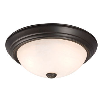 LED Flush Mount Ceiling Light L635032OR016A1 - Oil Rubbed Bronze with Marbled Glass, 16W LED, 3000K, ENERGY STAR, Dimmable Option, Ceiling Fixtures, Galaxy Lighting - Maple Electric Supply 