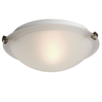 Flush Mount Ceiling Light 680112FR-PT-118EB - Pewter Finish, Frosted Glass, 18W CFL, Non-Dimmable, Ceiling Fixtures, Galaxy Lighting - Maple Electric Supply 