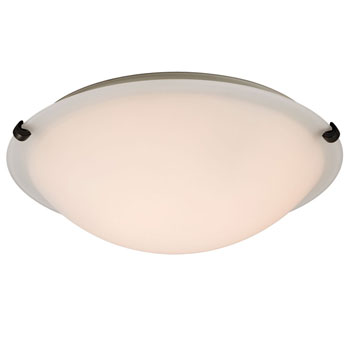 L680116WO010A1 LED Flush Mount Ceiling Light, Oil Rubbed Bronze, White Glass, 12W, 3000K, Dimmable, ENERGY STAR Certified, Ceiling Fixtures, Galaxy Lighting - Maple Electric Supply 