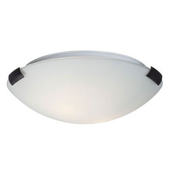 Sola - 680412ORB/WH 12" Flush Mount Ceiling Light, Oil Rubbed Bronze Clips, White Glass, 60W, Med Base, Non-Dimmable - Stylish modern design with durable oil-rubbed bronze finish and clean white glass, perfect for any room., Ceiling Fixtures, Galaxy Lighting - Maple Electric Supply 