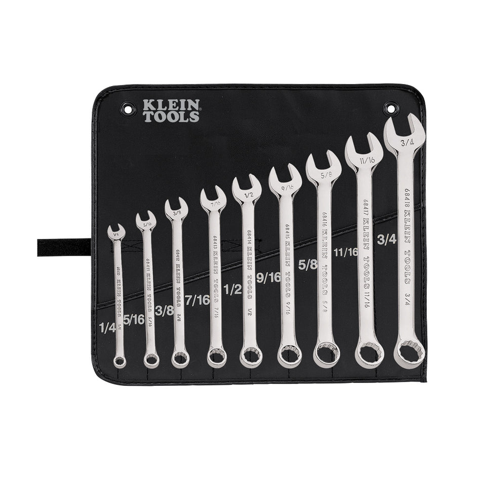 Combination Wrench Set, 9-Piece, Combination Wrench Sets, Klein Tools - Maple Electric Supply 