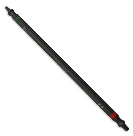 Packaged Impact Bit-Double Ended-Robertson #2 & #1 x 6" -Red/Green