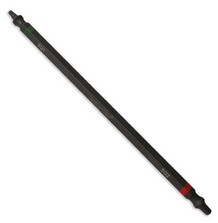 Packaged Impact Bit-Double Ended-Robertson #2 & #1 x 6" -Red/Green - Maple Electric Supply 