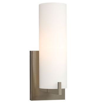 Kona 1-Light Vanity - Brushed Nickel, Satin White Glass, 100W Med. Base, 11.5"H, Non-Dimmable, Modern Design, Bath & Vanity Lights, Galaxy Lighting - Maple Electric Supply 