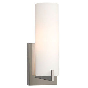 Kona Chrome Vanity Light - Polished Chrome, Satin White Glass, 100W Med. Base, 4-1/4"W x 11-1/2"H, Non-Dimmable, Bath & Vanity Lights, Galaxy Lighting - Maple Electric Supply 