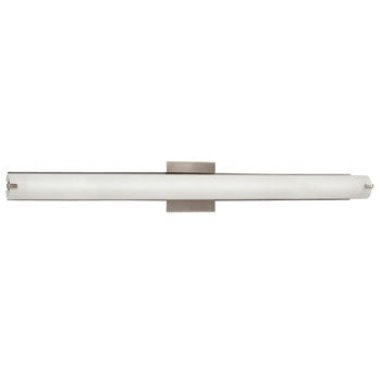 Geneva II Bath & Vanity Light - Brushed Nickel, Frosted Glass, 36-3/8"W, 21W T5 Bulb, Non-Dimmable, Bath & Vanity Lights, Galaxy Lighting - Maple Electric Supply 