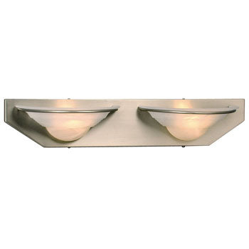 Blanda Two Light Vanity - Pewter, 24"W Fixture with Marbled Glass, 100W T3 Bulbs, Non-Dimmable, Elegant Bathroom Lighting, Bath & Vanity Lights, Galaxy Lighting - Maple Electric Supply 