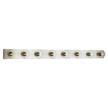 Eight Light Pewter Vanity Bar with G25 Bulb Compatibility, 60W, 48" Wide, Non-Dimmable, Bath & Vanity Lights, Galaxy Lighting - Maple Electric Supply 