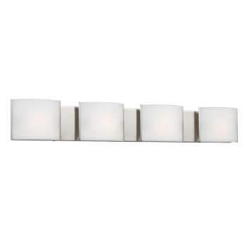 Vanity Light 723309BN - Brushed Nickel Finish, Satin White Glass, 4x100W Bulbs, 32.5"W x 5"H, Dimmable, Bath & Vanity Lights, Galaxy Lighting - Maple Electric Supply 