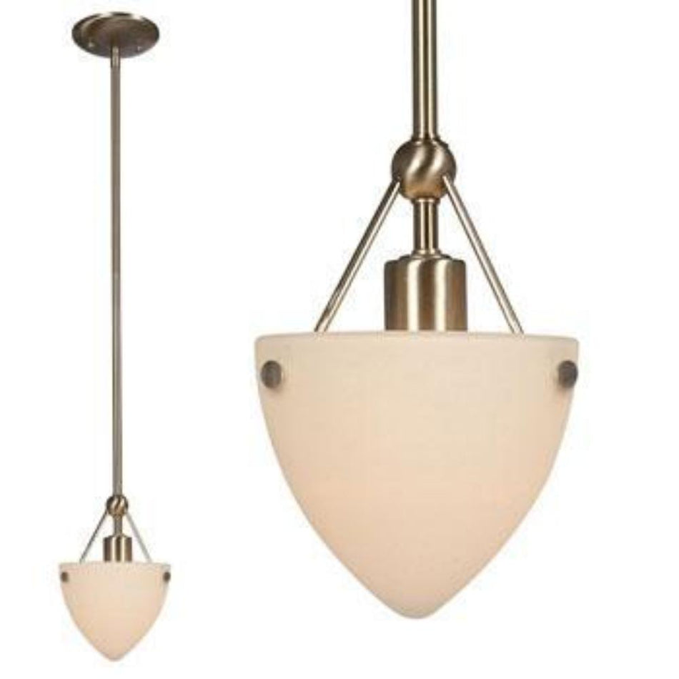 Galaxy Lighting Vista Mini Pendants - Frosted White Glass, 60W A15 Bulb, 6" x 7.625", ENERGY STAR Non-Dimmable, Mini-Pendants, Galaxy Lighting - Maple Electric Supply 