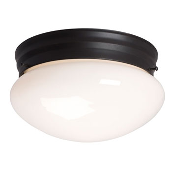 L810210OR010A1 LED Utility Flush Mount Ceiling Light, 12W, 3000K, Oil Rubbed Bronze Finish with White Glass, Dimmable Option, Ceiling Fixtures, Galaxy Lighting - Maple Electric Supply 