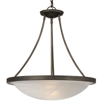 Julian Pendant Light - Oil Rubbed Bronze, Marbled Glass, 3x100W, Medium Base, 18.8"D x 20.5"H, Elegant Lighting Solution, Pendants, Galaxy Lighting - Maple Electric Supply 